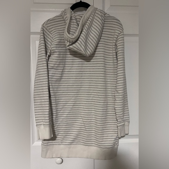 Ladie's Cuffy's Cape Cod Super Long Striped Hooded Sweatshirt - Picture 3 of 3